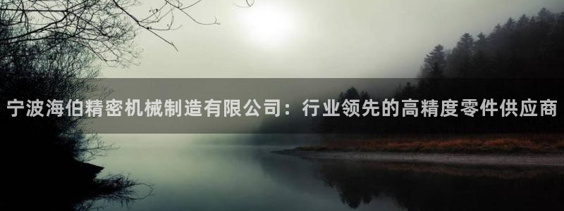 彩神V3大赢家：宁波海伯精密机械制造有限公司：行业领先的高精度零件供应商