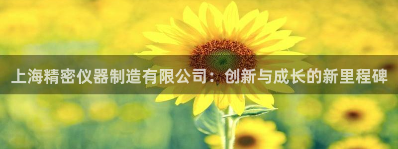 彩神大发cp：上海精密仪器制造有限公司：创新与成长的新里程碑