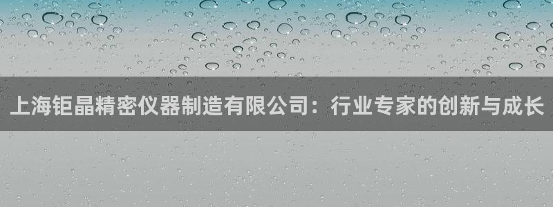 彩神购彩-购彩大厅入口：上海钜晶精密仪器制造有限公司：行业专家的创新与成长